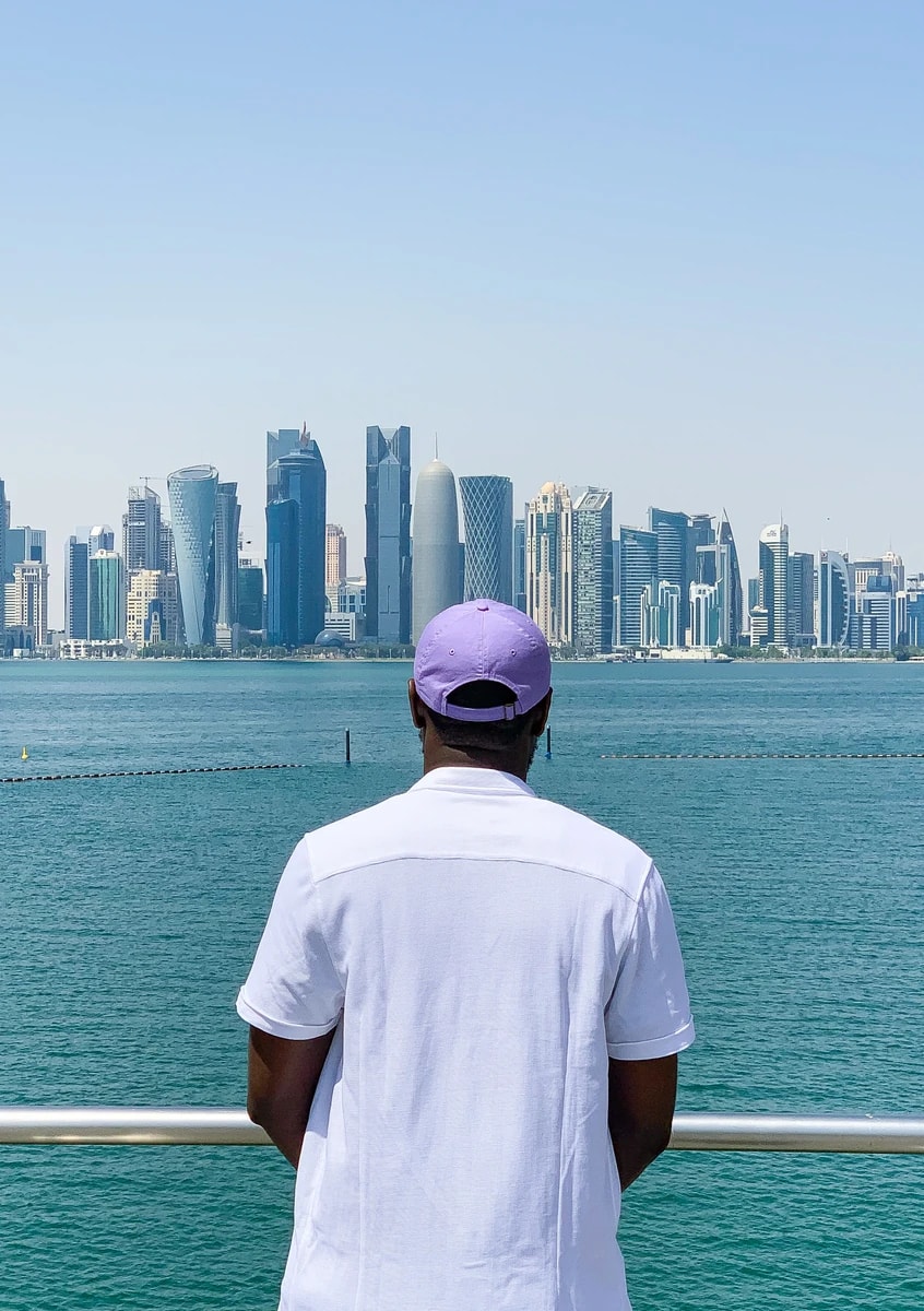 Bright looking out over the Doha waterfront