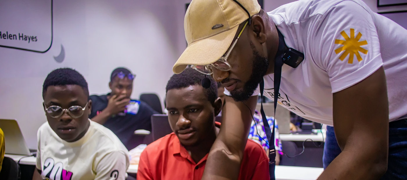 Bright leading a hands-on UI/UX design masterclass with attendees