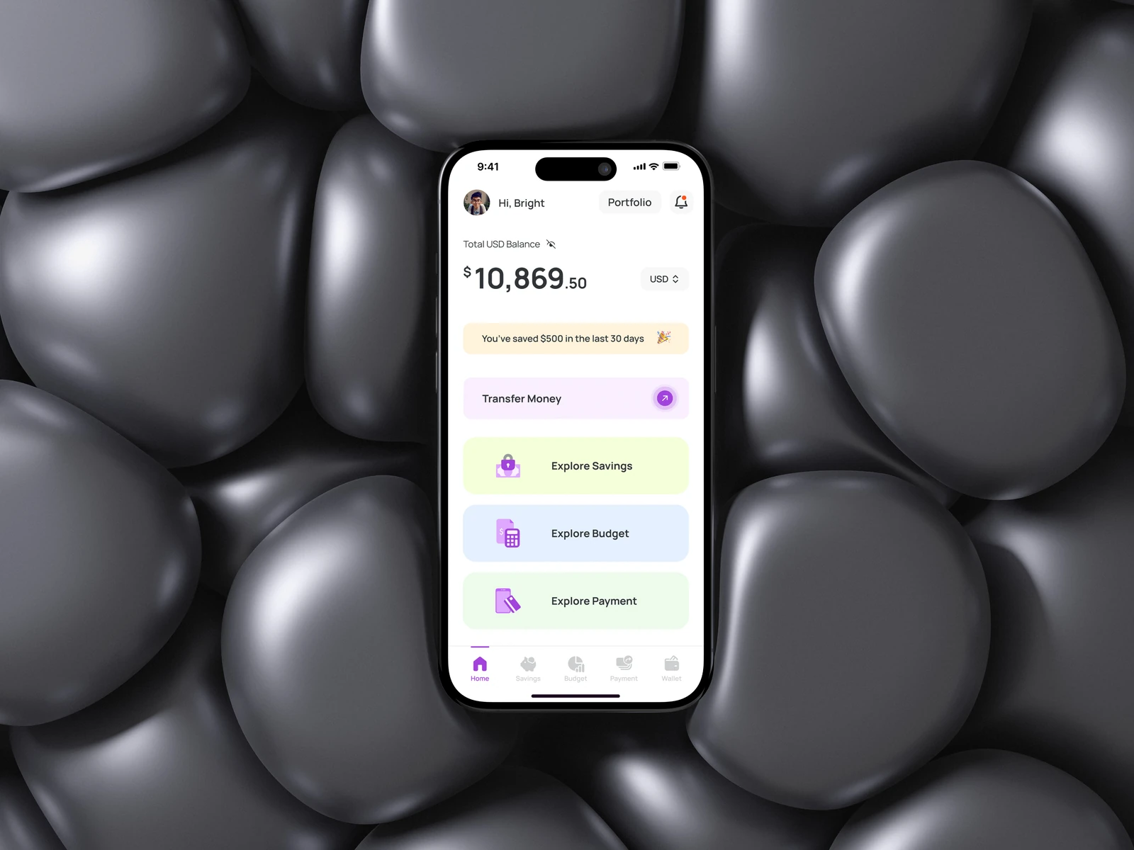 MyStash — fintech savings mobile app screens